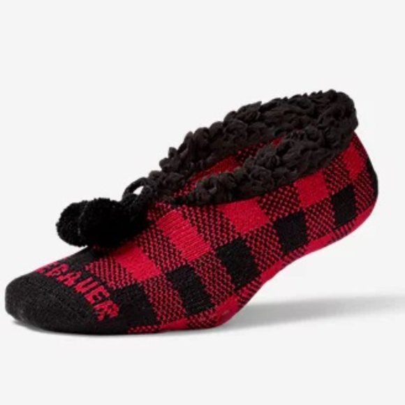 Eddie Bauer Accessories - NWT Eddie Bauer Red Plaid Fireside Lounge Slipper Socks